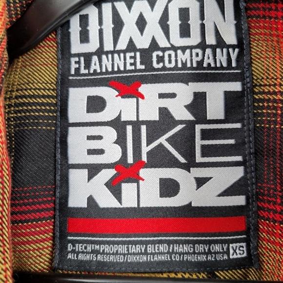 DIXXON DBK Dirt Bike Kidz Button Up Flannel Orange, Yellow - Picture 13 of 16